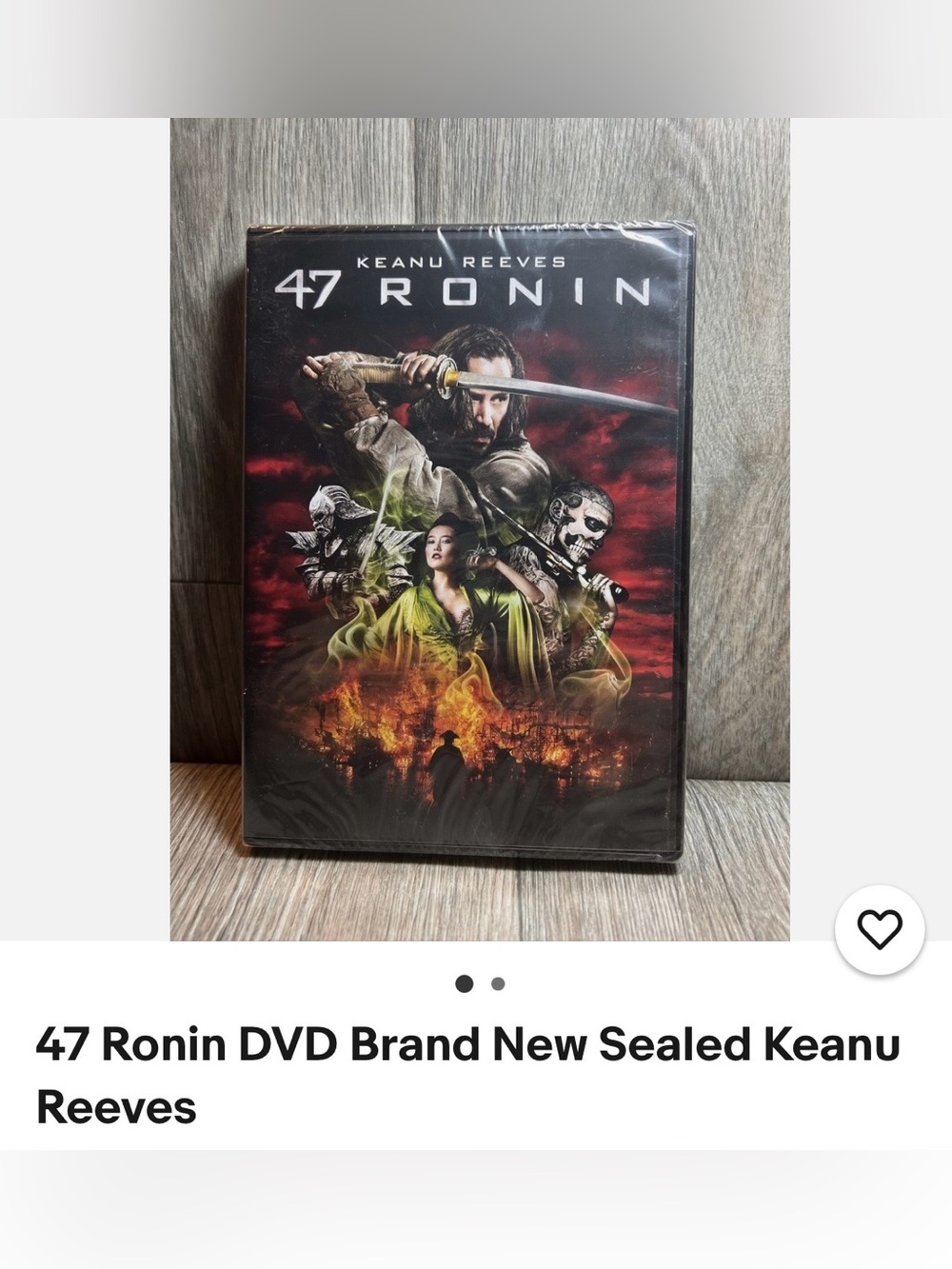 #3240**Keanu Reeves 47 Ronin DVD - Black Cover
